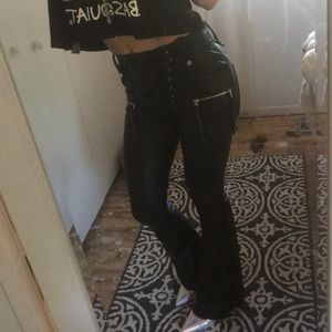 Bellanni flared leather pants NWT size xs 23 24 25